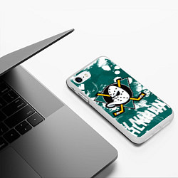 Чехол iPhone 7/8 матовый Анахайм Дакс Anaheim Ducks, цвет: 3D-белый — фото 2