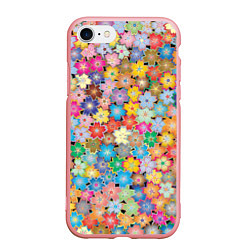 Чехол iPhone 7/8 матовый Цветы цветочки, цвет: 3D-баблгам