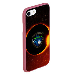Чехол iPhone 7/8 матовый SPACE X сингулярность, цвет: 3D-малиновый — фото 2