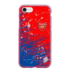 Чехол iPhone 7/8 матовый Arsenal: Фирменные цвета, цвет: 3D-малиновый