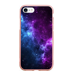 Чехол iPhone 7/8 матовый NEON GALAXY НЕОНОВЫЙ КОСМОС, цвет: 3D-светло-розовый