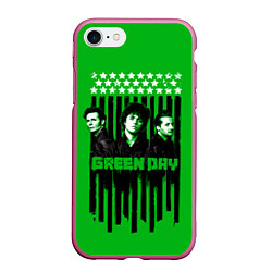 Чехол iPhone 7/8 матовый Green day is here, цвет: 3D-малиновый