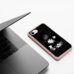 Чехол iPhone 7/8 матовый BENDY - БЕНДИ ИГРА, цвет: 3D-светло-розовый — фото 2