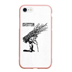 Чехол iPhone 7/8 матовый Led Zeppelin IV, цвет: 3D-светло-розовый
