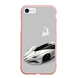 Чехол iPhone 7/8 матовый Lamborghini Concept sketch, цвет: 3D-светло-розовый
