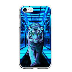 Чехол iPhone 7/8 матовый Крадущийся тигр, цвет: 3D-белый