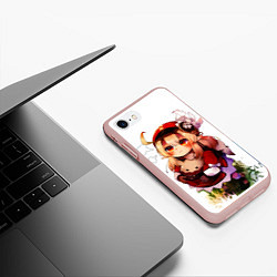 Чехол iPhone 7/8 матовый Милая Кли дуется геншин импакт, цвет: 3D-светло-розовый — фото 2
