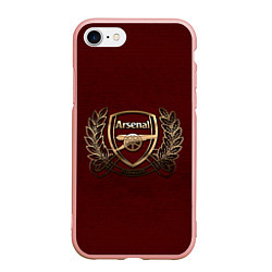 Чехол iPhone 7/8 матовый Arsenal London, цвет: 3D-светло-розовый