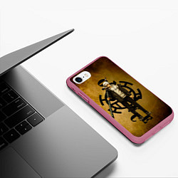 Чехол iPhone 7/8 матовый Трафальгар Ло One Piece c нодати, цвет: 3D-малиновый — фото 2