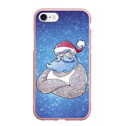 Чехол iPhone 7/8 матовый BAD SANTA ПЛОХОЙ САНТА, цвет: 3D-светло-розовый