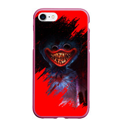 Чехол iPhone 7/8 матовый Huggy Wuggy: Horror Game, цвет: 3D-малиновый