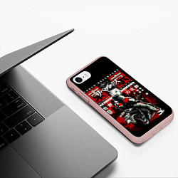 Чехол iPhone 7/8 матовый Непобедимый Майки на байке токийские мстители, цвет: 3D-светло-розовый — фото 2