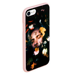 Чехол iPhone 7/8 матовый Рома в цветах, цвет: 3D-светло-розовый — фото 2