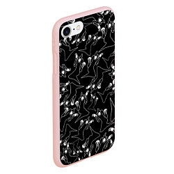 Чехол iPhone 7/8 матовый KIZARU HAUNTED FAMILY ПАТТЕРН, цвет: 3D-светло-розовый — фото 2