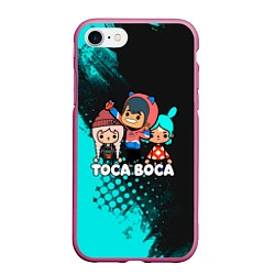 Чехол iPhone 7/8 матовый Toca Boca Рита и Леон, цвет: 3D-малиновый