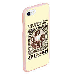 Чехол iPhone 7/8 матовый Led Zeppelin - Texas International Pop Festival 19, цвет: 3D-светло-розовый — фото 2