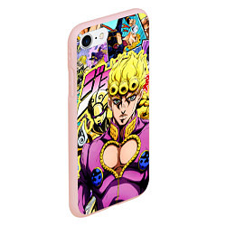 Чехол iPhone 7/8 матовый JoJos Bizarre Adventure - Джорно Джованна, цвет: 3D-светло-розовый — фото 2