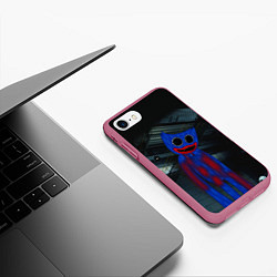 Чехол iPhone 7/8 матовый POPPY PLAYTIME - ПОППИ ПЛЕЙТАЙМ ИГРА - ХАГГИ ВАГГИ, цвет: 3D-малиновый — фото 2