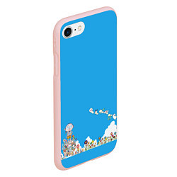 Чехол iPhone 7/8 матовый Такой разный Такаси Мураками, цвет: 3D-светло-розовый — фото 2