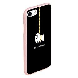 Чехол iPhone 7/8 матовый UNDERTALE DOG НА КАНАТЕ, цвет: 3D-светло-розовый — фото 2