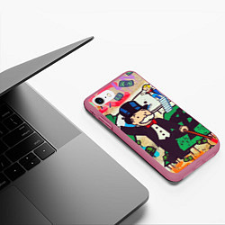 Чехол iPhone 7/8 матовый Alec Monopoly ART, цвет: 3D-малиновый — фото 2