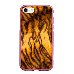 Чехол iPhone 7/8 матовый Шкура тигра 2022, цвет: 3D-малиновый