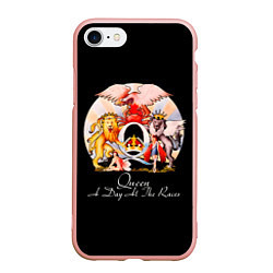 Чехол iPhone 7/8 матовый A Day at the Races - Queen, цвет: 3D-светло-розовый