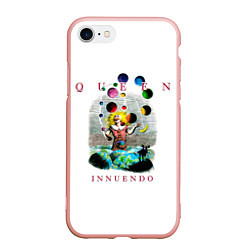 Чехол iPhone 7/8 матовый Innuendo - Queen, цвет: 3D-светло-розовый