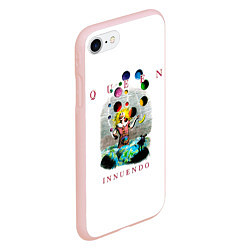 Чехол iPhone 7/8 матовый Innuendo - Queen, цвет: 3D-светло-розовый — фото 2