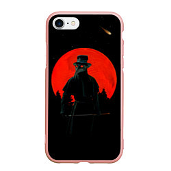 Чехол iPhone 7/8 матовый Plague doctor ЧУМНОЙ ДОКТОР, цвет: 3D-светло-розовый