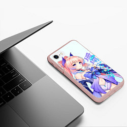Чехол iPhone 7/8 матовый Кокоми - Геншин Импакт, цвет: 3D-светло-розовый — фото 2