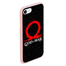 Чехол iPhone 7/8 матовый GOD OF WAR КРАТОС ЛОГО, цвет: 3D-светло-розовый — фото 2