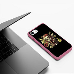 Чехол iPhone 7/8 матовый JINGLE BELLA CIAO БУМАЖНЫЙ ДОМ, цвет: 3D-малиновый — фото 2