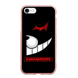 Чехол iPhone 7/8 матовый Черная половина Монокума - Danganronpa, цвет: 3D-светло-розовый