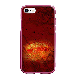 Чехол iPhone 7/8 матовый Взрыв на Марсе, цвет: 3D-малиновый