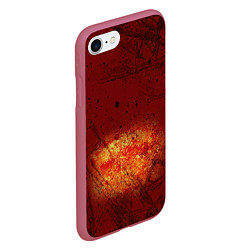 Чехол iPhone 7/8 матовый Взрыв на Марсе, цвет: 3D-малиновый — фото 2
