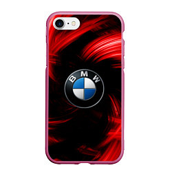 Чехол iPhone 7/8 матовый BMW RED BEAST, цвет: 3D-малиновый