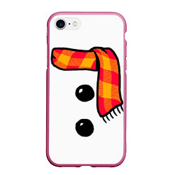 Чехол iPhone 7/8 матовый Snowman Outfit, цвет: 3D-малиновый