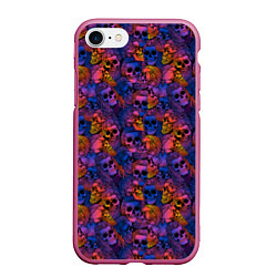 Чехол iPhone 7/8 матовый Мёртвые Стильные Хипстеры, цвет: 3D-малиновый