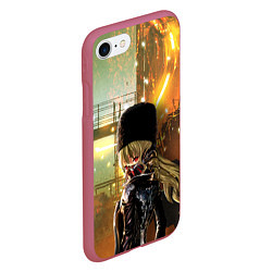 Чехол iPhone 7/8 матовый Мия Карнштайн Сode Vein, цвет: 3D-малиновый — фото 2