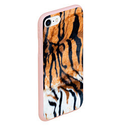 Чехол iPhone 7/8 матовый Шкура тигра Новый год 2022, цвет: 3D-светло-розовый — фото 2