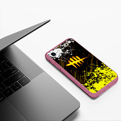 Чехол iPhone 7/8 матовый Dead by Daylight Неон, цвет: 3D-малиновый — фото 2