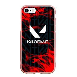 Чехол iPhone 7/8 матовый Valorant Fire, цвет: 3D-светло-розовый