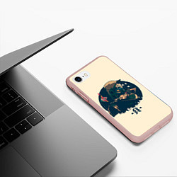 Чехол iPhone 7/8 матовый Кейд-6, цвет: 3D-светло-розовый — фото 2