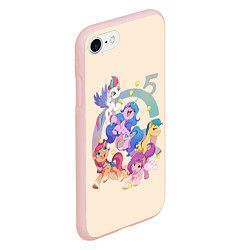 Чехол iPhone 7/8 матовый G5 My Little Pony, цвет: 3D-светло-розовый — фото 2