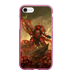 Чехол iPhone 7/8 матовый Красные скорпионы, цвет: 3D-малиновый