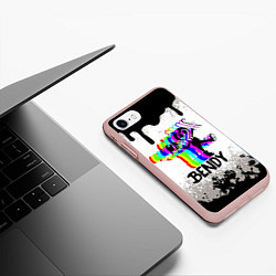 Чехол iPhone 7/8 матовый The dancer Bendy and the ink machine, цвет: 3D-светло-розовый — фото 2