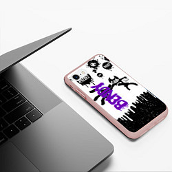 Чехол iPhone 7/8 матовый Бенди длинная рука Bendy, цвет: 3D-светло-розовый — фото 2