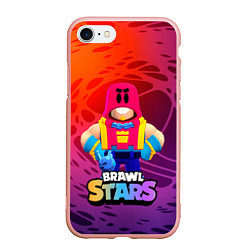 Чехол iPhone 7/8 матовый GROM ИЗ ИГРЫ BRAWL STARS, цвет: 3D-светло-розовый