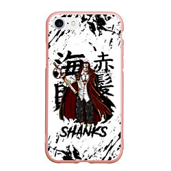 Чехол iPhone 7/8 матовый SHANKS ONE PIECE, цвет: 3D-светло-розовый